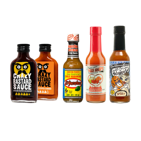 Sweet Heat Lovers Set – 5 fruchtig-scharfe Hot Sauces mit Ghost Pepper, Carolina Reaper & Habanero