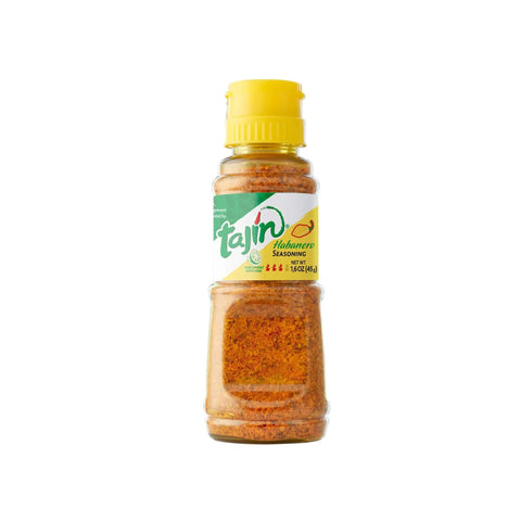 Tajín Habanero Chilipulver mit Limette in 45g Flasche. Extra scharfes Gewürz aus Mexiko mit Habanero-Chili, Limette und Meersalz für intensive Würze.