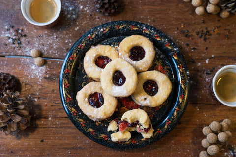 Weihnachtliche Chili-Marmeladen-Plätzchen