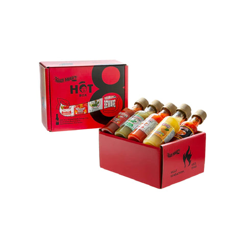 Marie Sharp’s Hot 8 Box – Geschenkset mit 8 Hot Saucen, 8x50ml