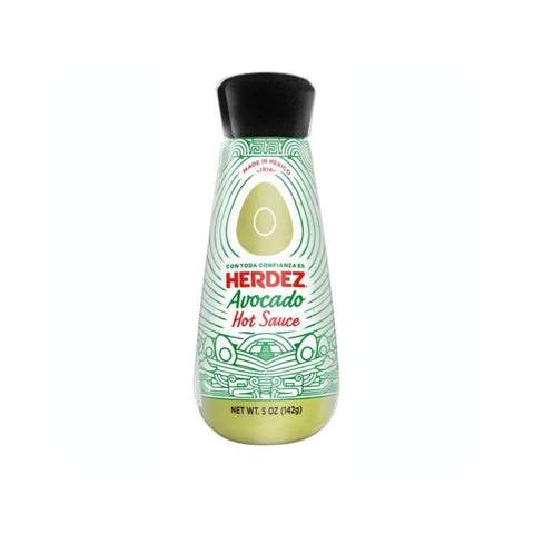 Herdez Avocado Hot Sauce, 142g, cremige und milde Avocado-Chili-Sauce, hergestellt in Mexiko.