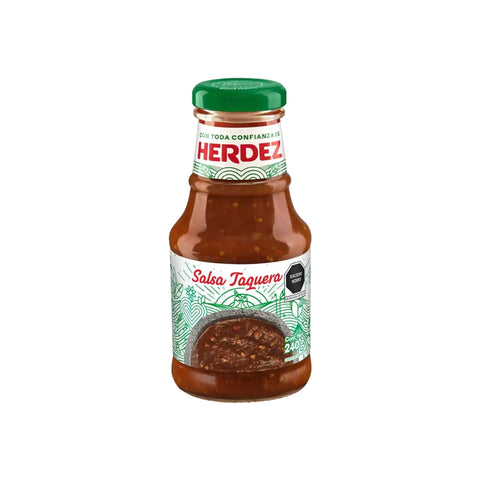 Herdez Salsa Taquera, 240g, klassische Taco-Salsa mit würziger Chilinote, ideal für Tacos und Burritos.