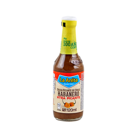 La Anita Habanero Extra Picante Salsa, 120ml, besonders scharfe mexikanische Habanero-Sauce.