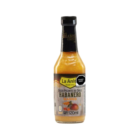 La Anita Habanero Mango Salsa, 120ml, fruchtige mexikanische Mango-Habanero-Sauce, angenehm scharf.