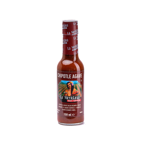 La Meridana Chipotle Agave Hot Sauce, 150ml, rauchige Chipotle-Sauce mit einem Hauch von süßer Agave.