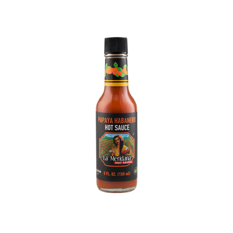 La Meridana Papaya Habanero Hot Sauce, 150ml, süß-scharfe Hot Sauce mit exotischer Papaya und feurigen Habaneros.