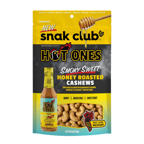 Snack Club Hot Ones Honey Roasted Smoky Sweet Cashew - Süß & Rauchig, 71g The HotSquad