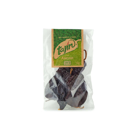 Tajin Chile Ancho, 75g, getrocknete Ancho-Chilis mit mildem und rauchigem Aroma, perfekt für Salsas.