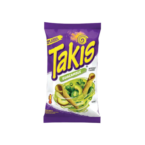 Takis Guacamole Chips, 280g, knusprige Tortilla-Chips mit intensivem Guacamole-Geschmack, ideal für Avocado-Fans.