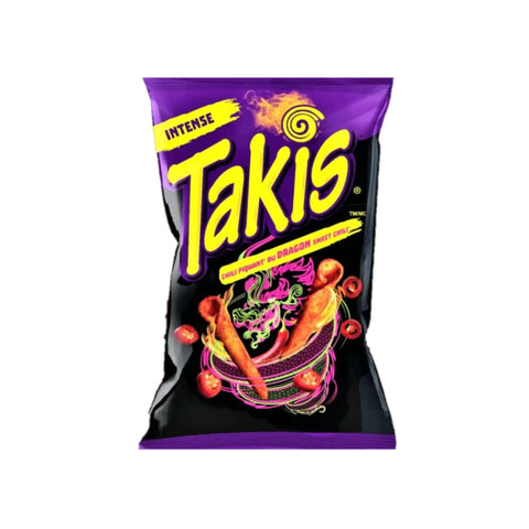 Takis Intense Dragon Sweet Chili Chips, 280g, würzige Tortilla-Chips mit süß-scharfer Chili-Geschmacksrichtung, ein exotischer Genuss.