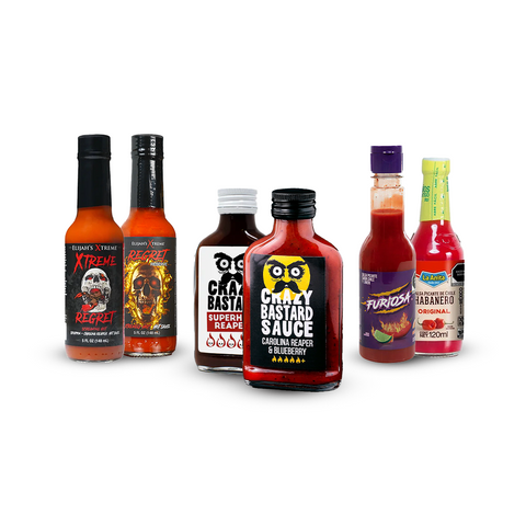 Tongue Destroyer Set – 6 ultra scharfe Saucen mit Carolina Reaper, Ghost Pepper & Co.