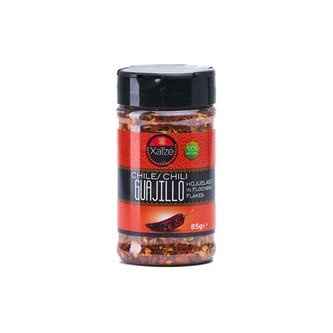 Xatze Guajillo Chili Flocken, 85g, 100% natürliche Chili-Flocken, perfekt zum Verfeinern von mexikanischen Speisen.