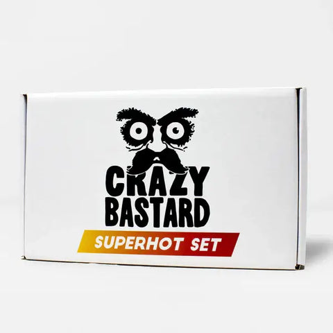 Crazy Bastard 3 x Super Hot Geschenkset – Extreme Schärfe, 3x100ml